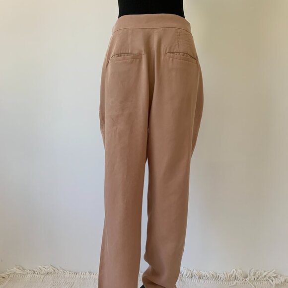RW&CO Camel Tapered Leg Pants with Front Tie Detail - Size 8 - Picture 7 of 7